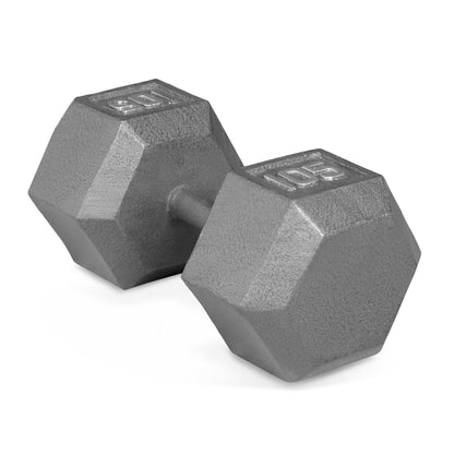 Barbell 105Lb Cast Iron Hex Dumbbell, Single